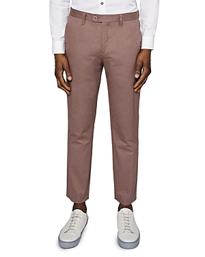 TED BAKER CLIFTRO PIECE-DYED REGULAR FIT TROUSERS,TH8MGT61CLIFTROPINK