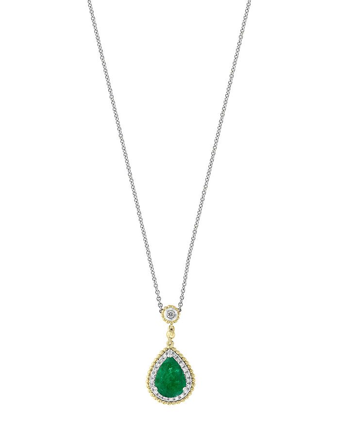 Emerald teardrop best sale pendant