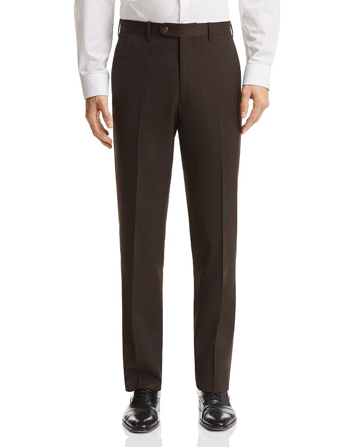 The Men's Store At Bloomingdale's Classic Fit Wool Dress Pants - 100% Exclusive In Brown