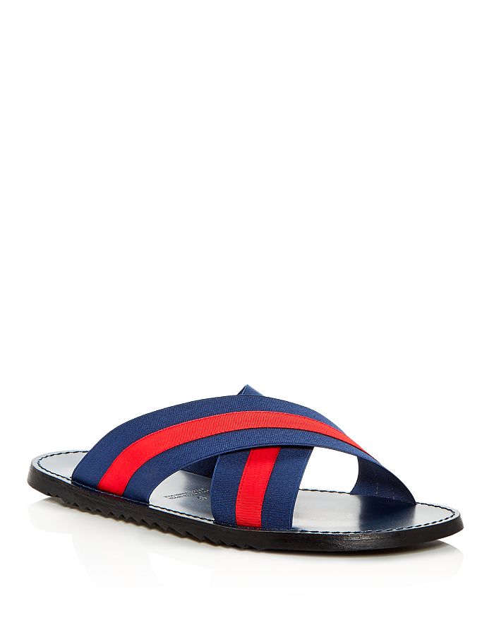 The Men's Store At Bloomingdale's Men's Striped Slide Sandals - 100% Exclusive In Blue Red