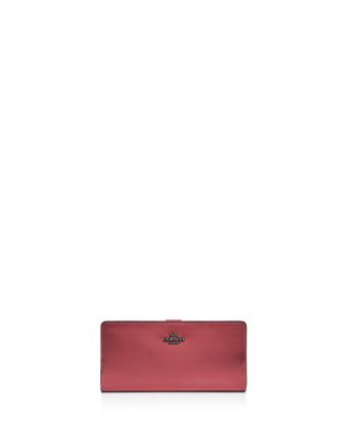 Skinny wallet in refined leather sale