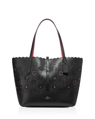 coach tote with roses