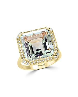 Bloomingdale's Prasiolite & Diamond Statement Ring in 14K Yellow Gold - 100% Exclusive