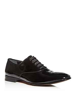 Salvatore Ferragamo Men's Belshaw Patent Leather Plain-Toe Oxfords - Regular