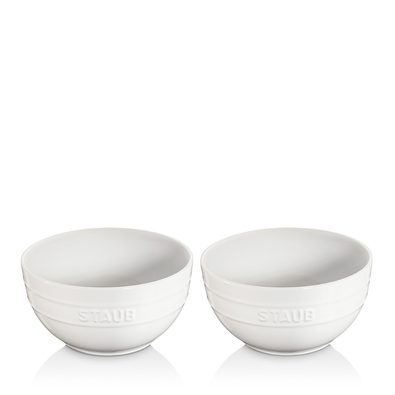 Staub Ceramic 2-piece Universal Bowl Set In White