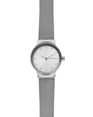 Skagen Women's Freja Stainless Steel Mesh Bracelet Watch 26mm In Silver