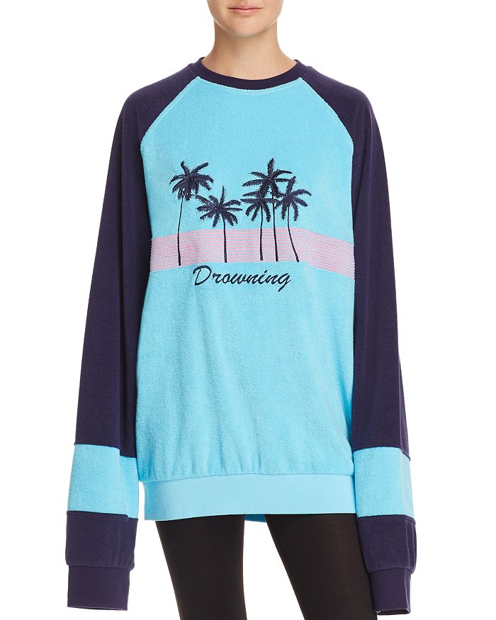 FENTY Puma x Rihanna Embroidered Color Block Terry Sweatshirt