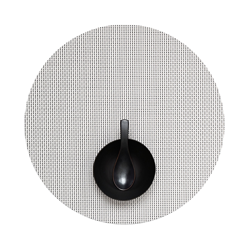 Chilewich Basketweave Round Placemat In White