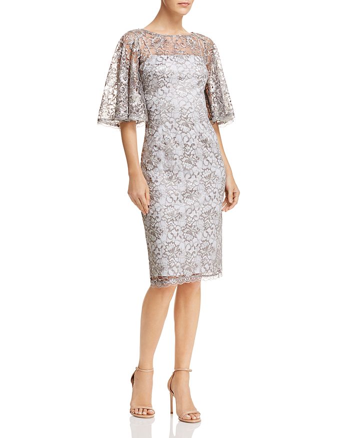 Adrianna Papell Metallic Lace Dress | Bloomingdale's
