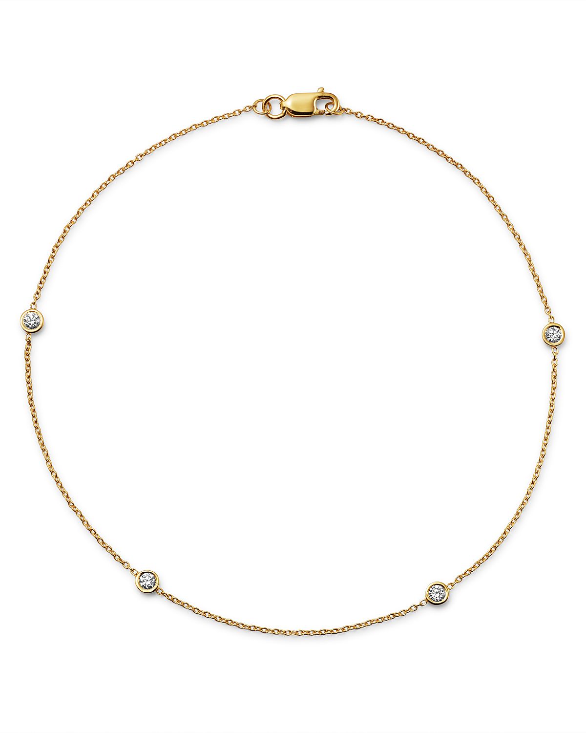 Diamond Bezel Ankle Bracelet