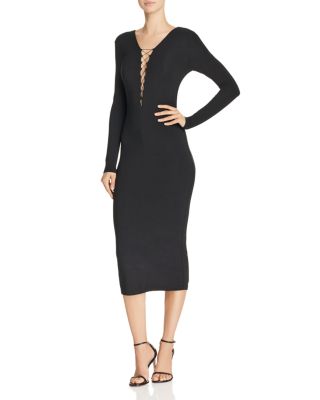 lace up jersey dress