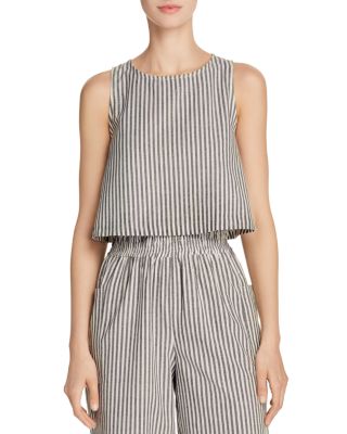 AQUA - Striped Cropped Tank - 100% Exclusive
