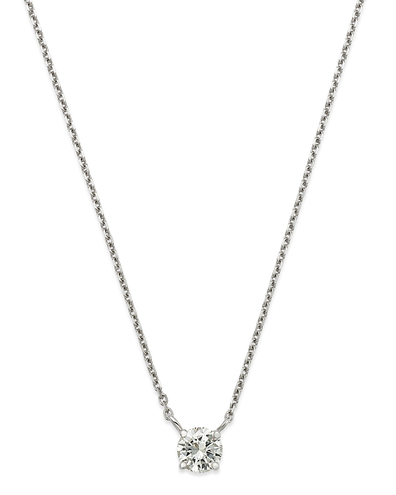 Bloomingdale's Diamond Solitaire Pendant Necklace In 14k White Gold, 0.50 Ct. T. W. - Exclusive In White