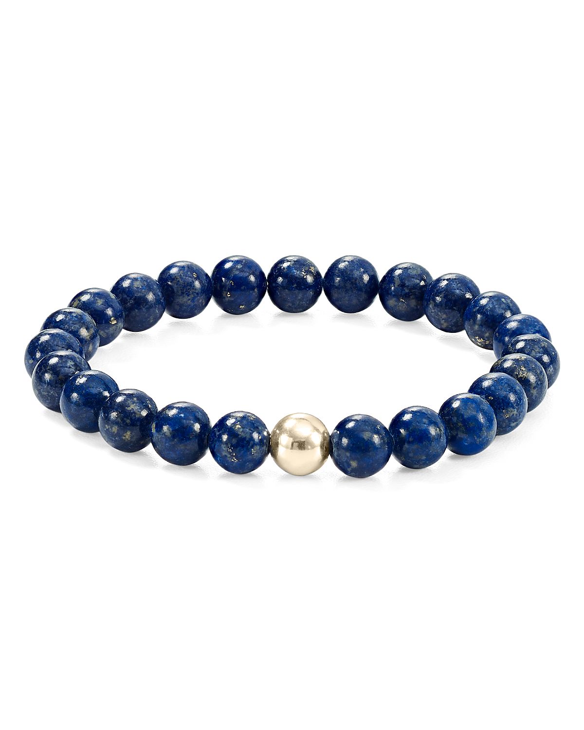 Aqua Sterling Silver & Stone Beaded Stretch Bracelet - Exclusive
