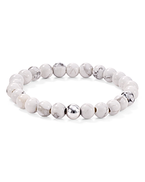 AQUA STERLING SILVER & STONE BEADED STRETCH BRACELET - EXCLUSIVE SAS13072-HW7