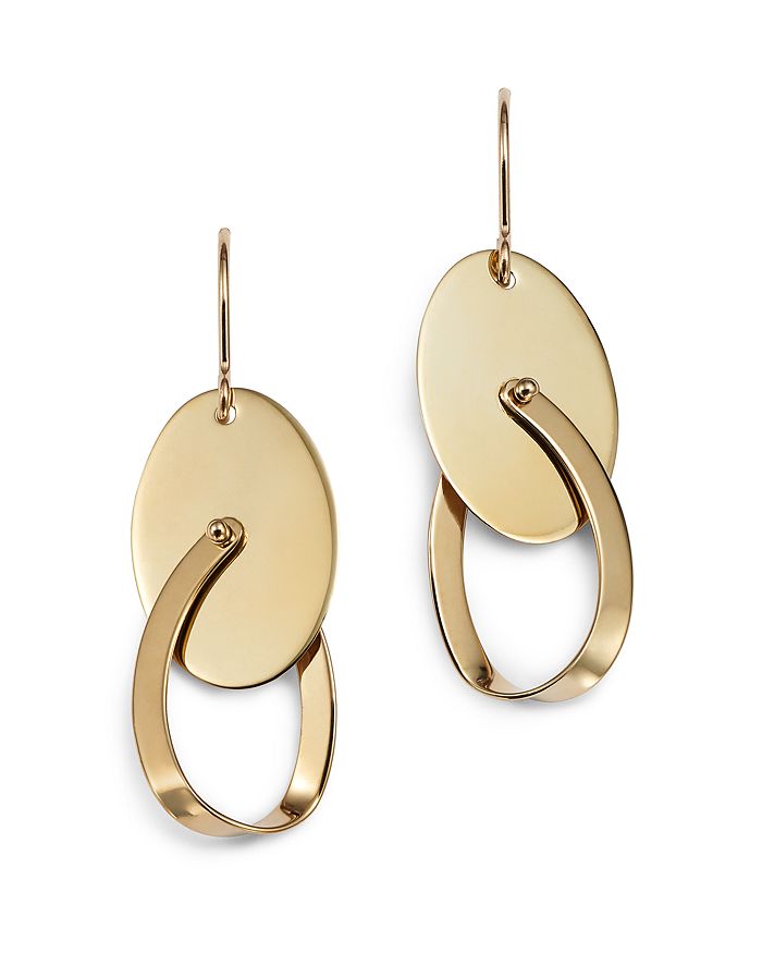 Bloomingdale's Oval Swing Earrings In 14k Yellow Gold - 100% Exclusive
