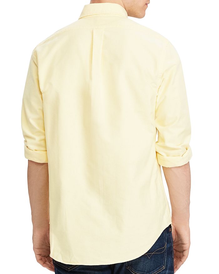 Shop Polo Ralph Lauren Classic Fit Long Sleeve Cotton Oxford Button Down Shirt In Yellow
