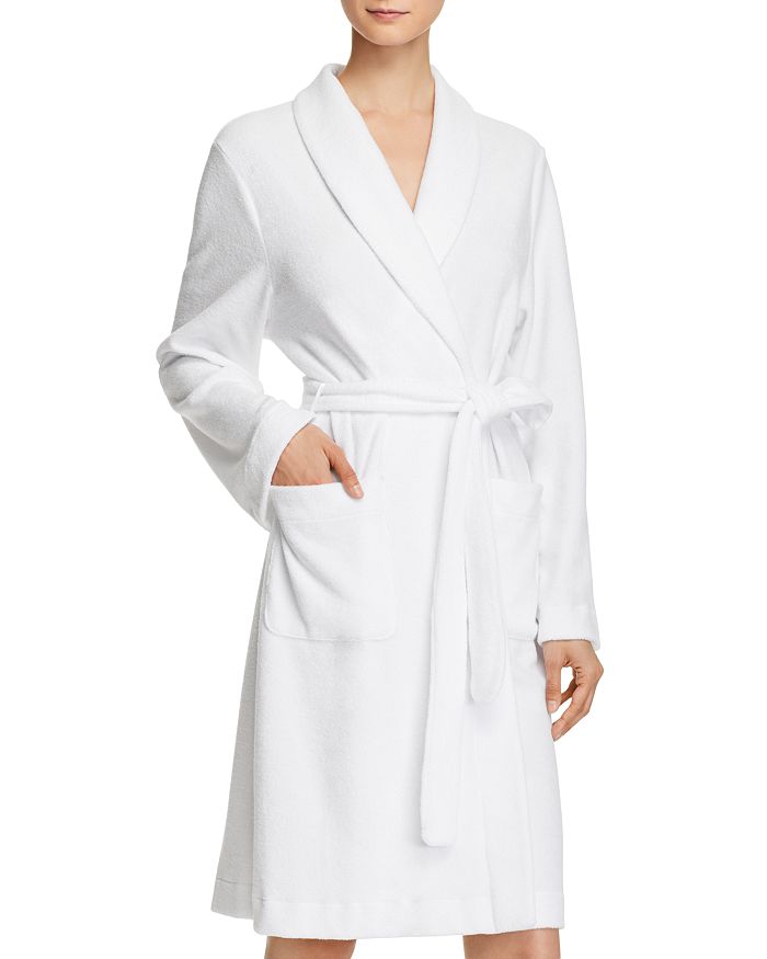 Shop Hanro Plush Wrap Robe In White