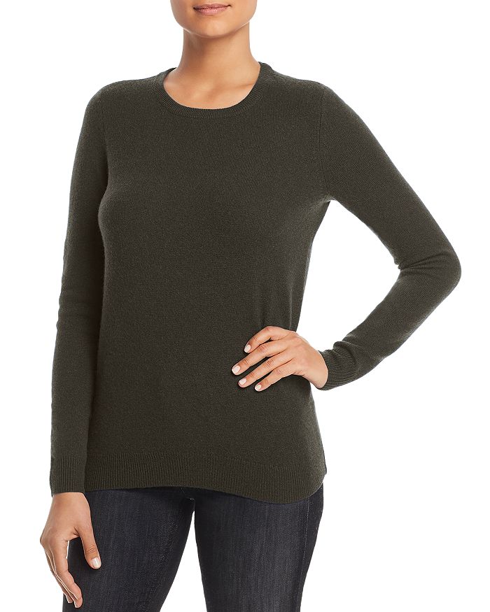 C By Bloomingdale's Crewneck Cashmere Sweater - 100% Exclusive In Dark Olive