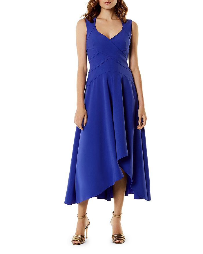 KAREN MILLEN High/Low Cutout Midi Dress | Bloomingdale's
