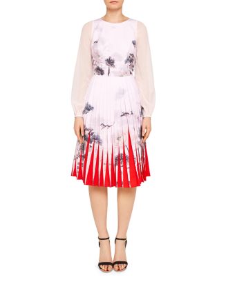 Ted Baker Prticha Lake of Dreams Pleated Dress | Bloomingdale's