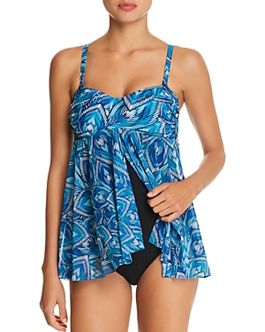 Profile by Gottex Birds Of A Feather Bandeau One Piece Swimsuit