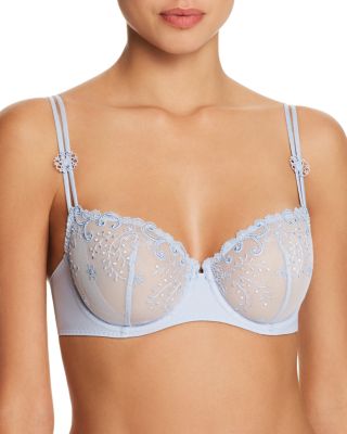 Simone Perele Delice Demi Cup W/ Swarovski Crystal, Amethyst In Powder Blue