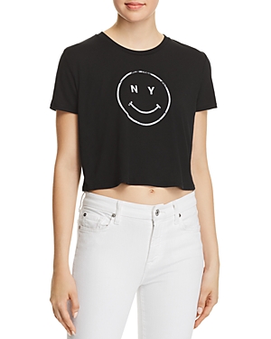 KNOWLITA NY SMILEY CROPPED TEE - 100% EXCLUSIVE,NYSMXT00