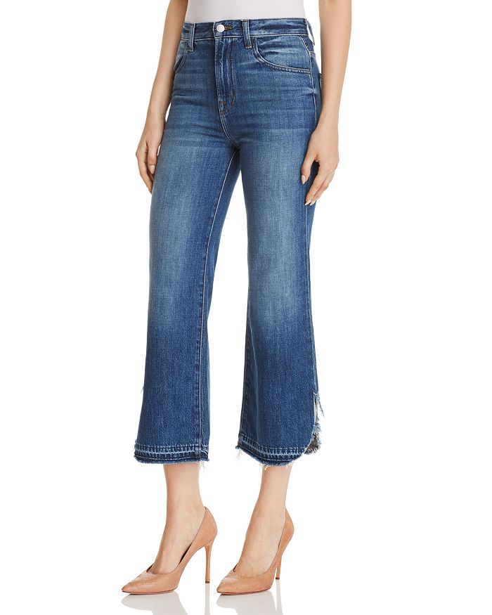 J Brand Joan High Rise Crop Wide Leg Jeans in Hypnotic