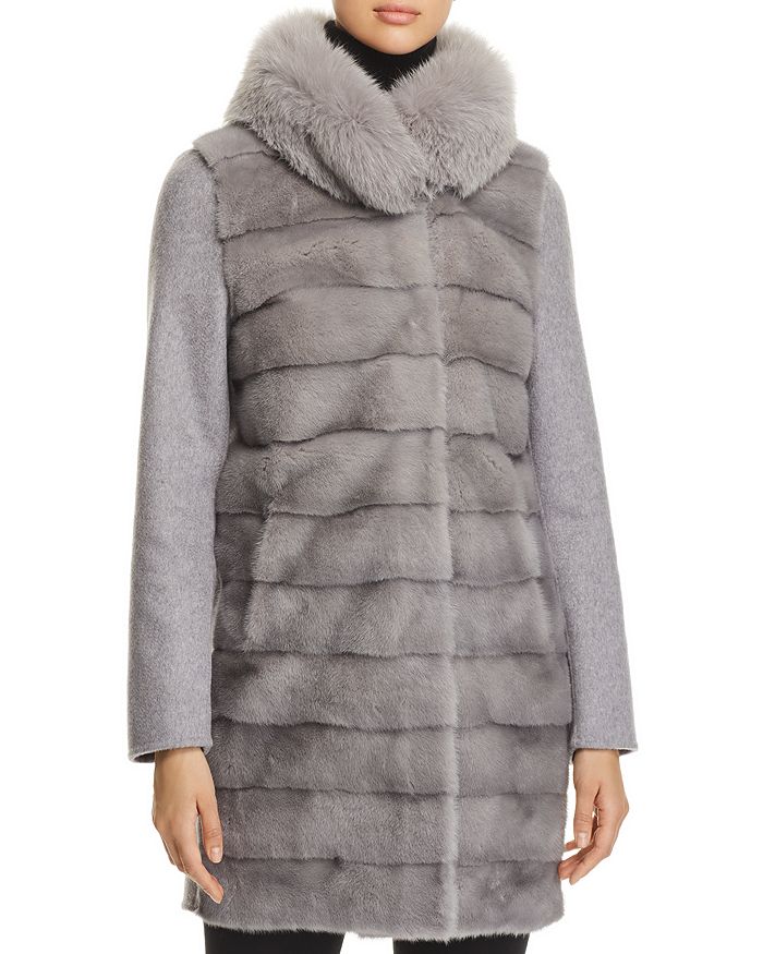 Herno fox fur trim cashmere coat online