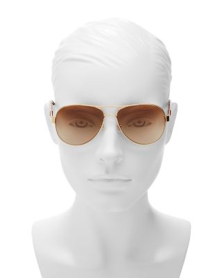 tory burch classic stripe aviator sunglasses