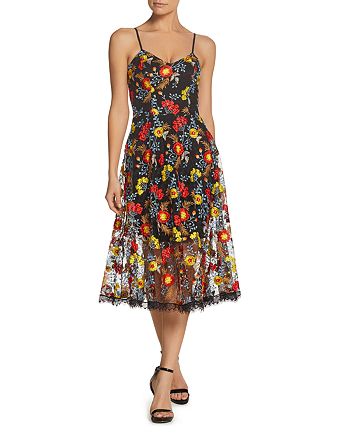 Dress The Population Uma Embroidered Midi Dress Bloomingdale S Dress the population women's yasmine sequin floral embroidered long sleeve dress. population uma embroidered midi dress