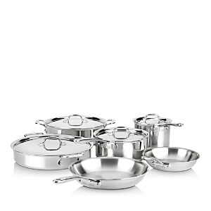 All-clad D3 Compact 10-piece Set In Silver