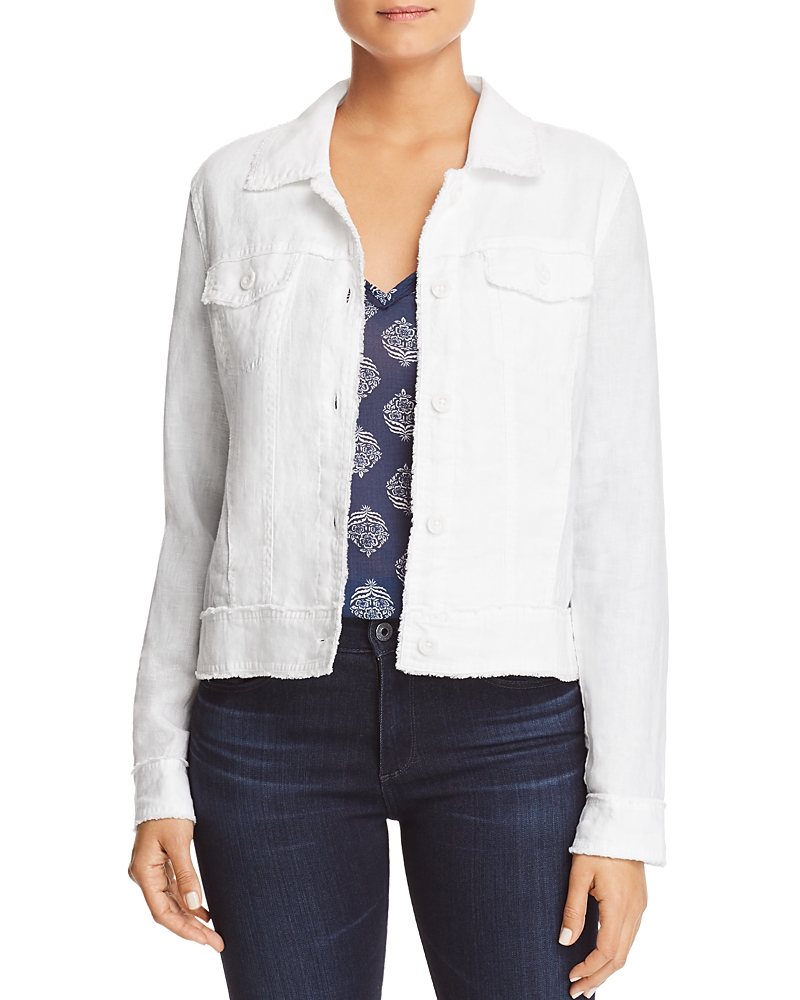Tommy Bahama Two Palms Linen Raw Edge Jacket In White