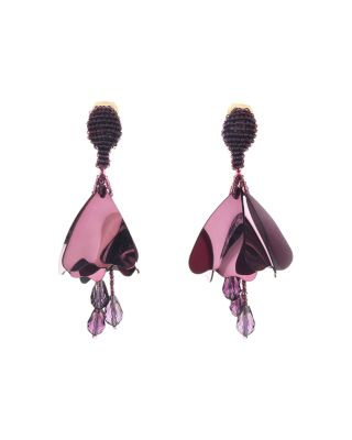 oscar de la renta small impatiens earrings