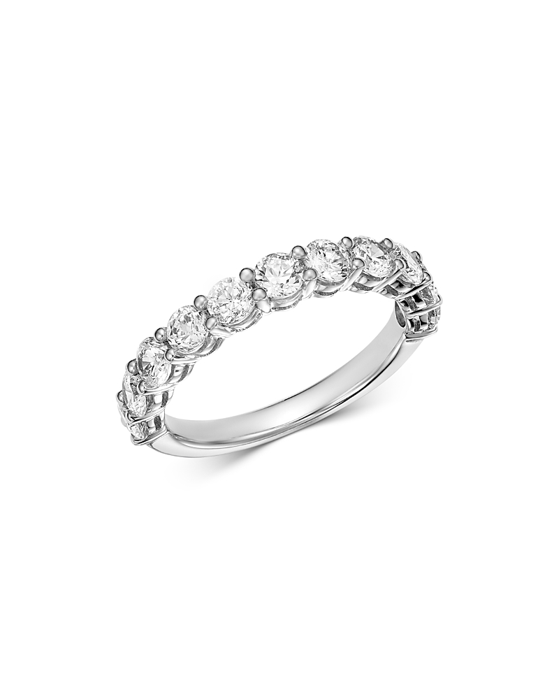 Bloomingdale's Fine Collection Diamond Shared Prong Band Ring in 14K White Gold, 1.50 tcw