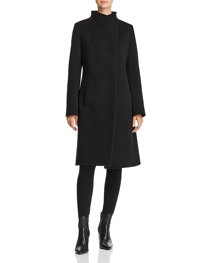 Cinzia rocca wool & cashmere discount hidden snap coat