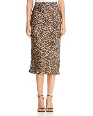 Three dots leopard on sale print midi skirt