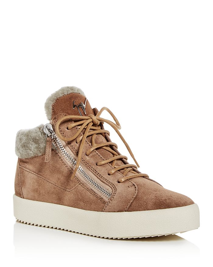 Giuseppe zanotti shearling sneakers store