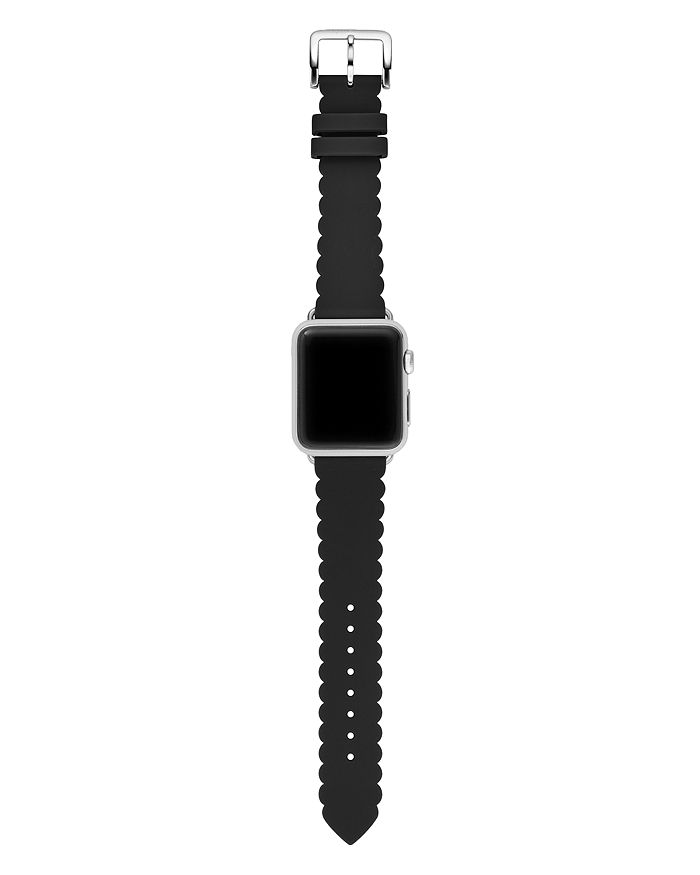 Shop Kate Spade New York Black Scallop Silicone Band For Apple Watch, 38mm & 40mm
