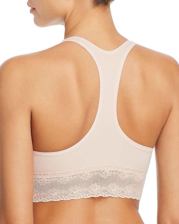 Shop Natori Bliss Perfection Unlined Racerback Bralette In Cameo Rose