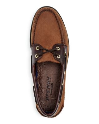 Men's Authentic Original Two Eye Nubuck Leather Boat Shoes 
