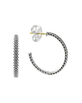 LAGOS - Sterling Silver Signature Caviar Hoop Earrings