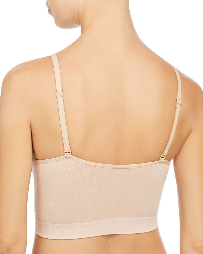 Shop Yummie Seamlessly Shaped Convertible Scoop Neck Wireless Unlined Bralette In Frappe