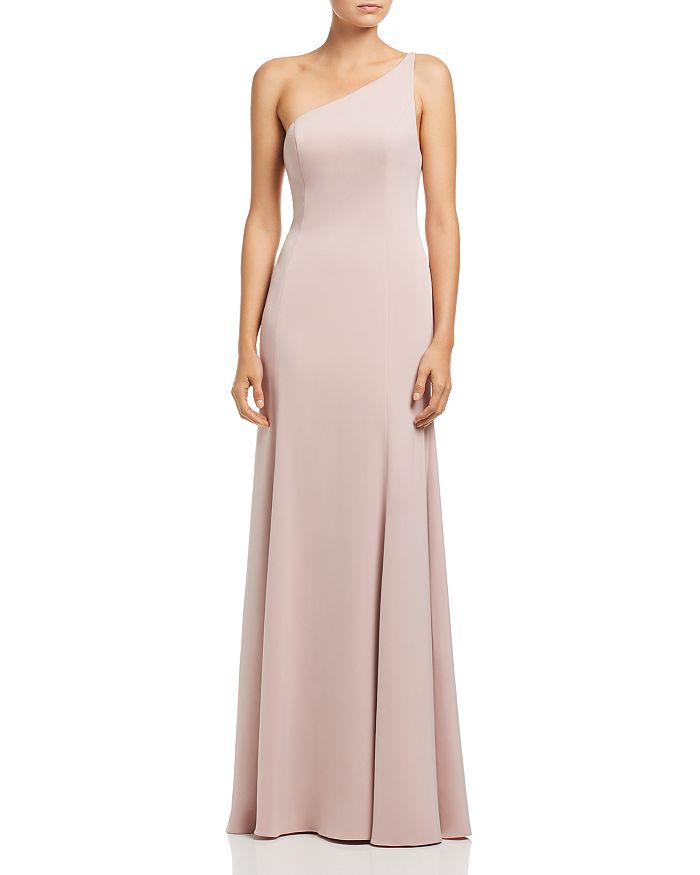 Watters Jelina One-shoulder Gown In Blush | ModeSens