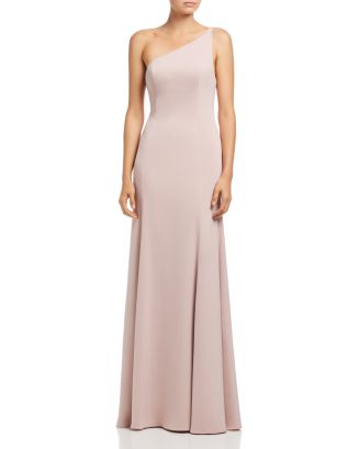 Watters Jelina One-shoulder Gown 