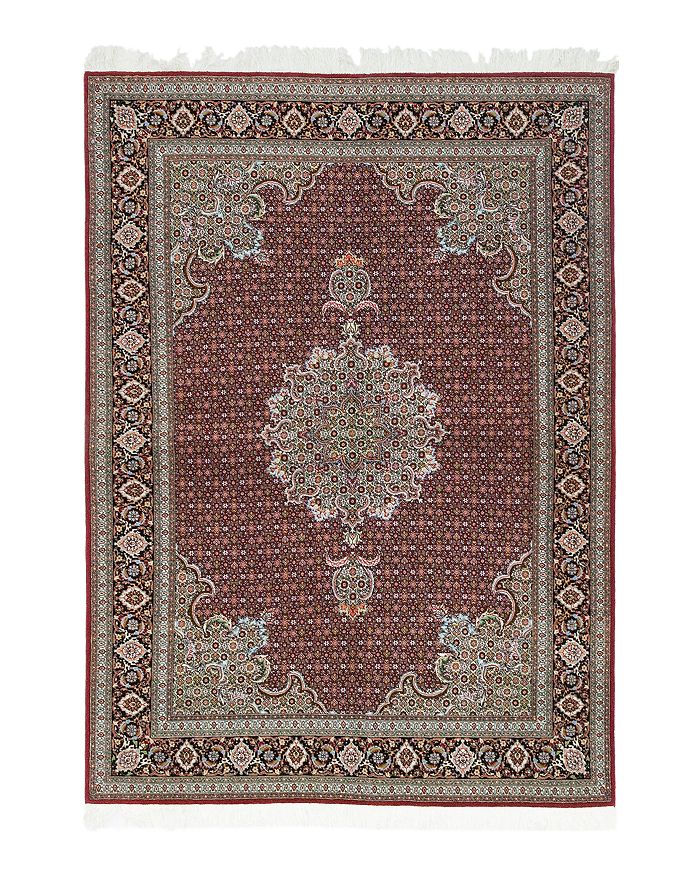 Bloomingdale's Solo Rugs Tabriz Margaret Hand-knotted Area Rug, 5' 0 X 7' 0 In Red