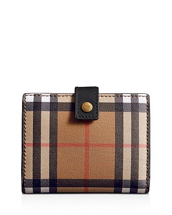 Burberry Vintage Check Small Leather Folding Wallet | Bloomingdale's