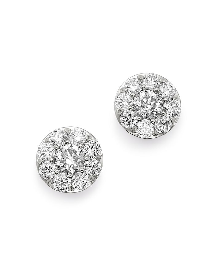 Bloomingdale's Diamond Circle Large Stud Earrings In 14k White Gold, 2.0 Ct. T.w. - 100% Exclusive