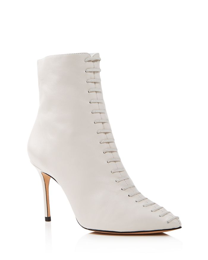 SCHUTZ Women s Hayden Pointed Toe Leather High Heel Booties